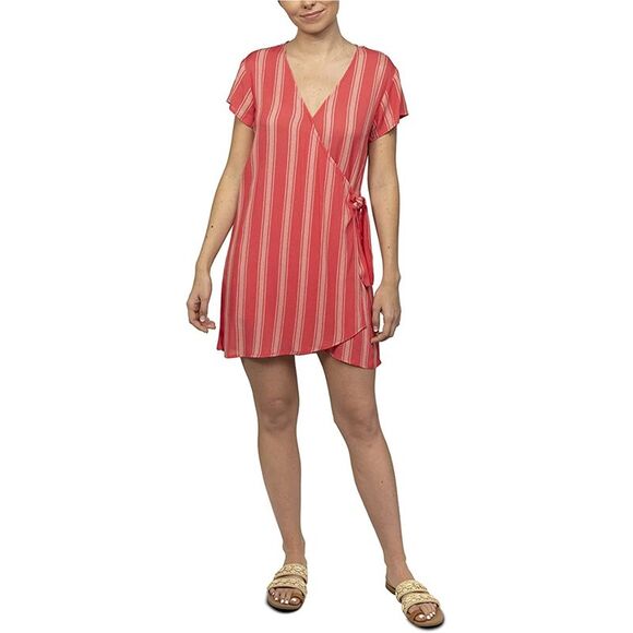 Hurley Womens Side Tie Wrap Dress, Pink, NWT - Picture 1 of 2